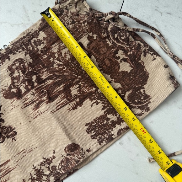 PRETTY LITTLE THING renaissance tapestry lace up corset denim mini skirt - Picture 8 of 8